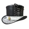 Steampunk White Crusty Band Top Hat