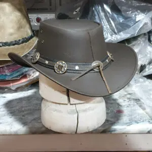 Western Cowboy Cow Grain Leather Hat