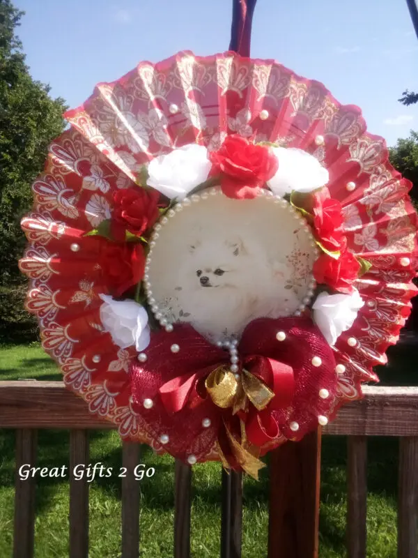 Unique Handmade Pomeranian Wreath