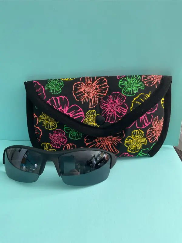 Neon Flowers Eye Glass Case