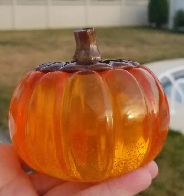 Resin Pumpkin Jar