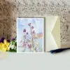 Yellow And Purple Wildflowers Floral Art Greeting Card