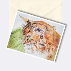 Princess Outdoors Cat Greeting Card