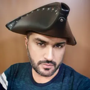 Jack Sparrow Inspired Black Leather Hat