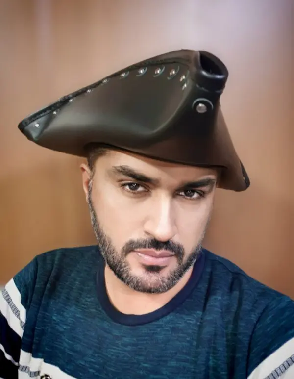 Jack Sparrow Inspired Black Leather Hat