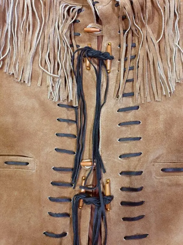 Western American Fringed Leather Coat