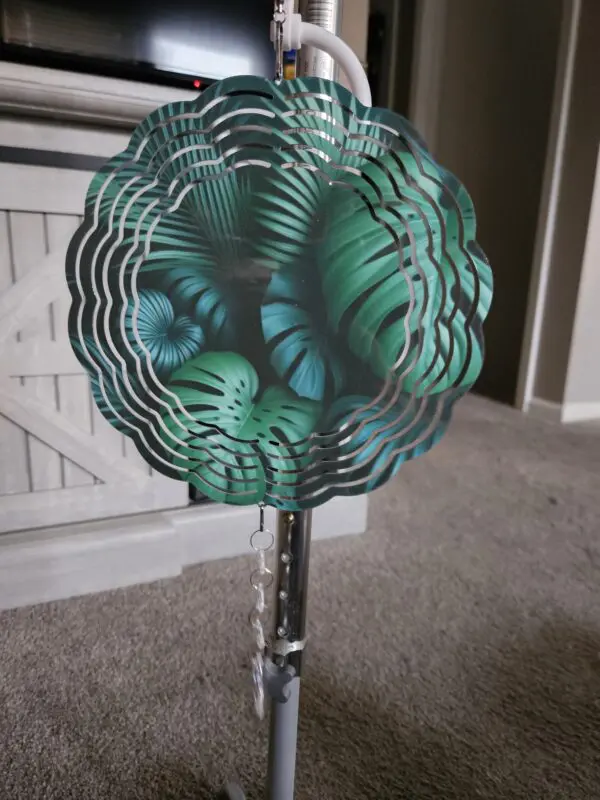 Monstera Leaves Aluminum Wind Spinner