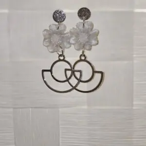 Unique Geometric Flower Earrings