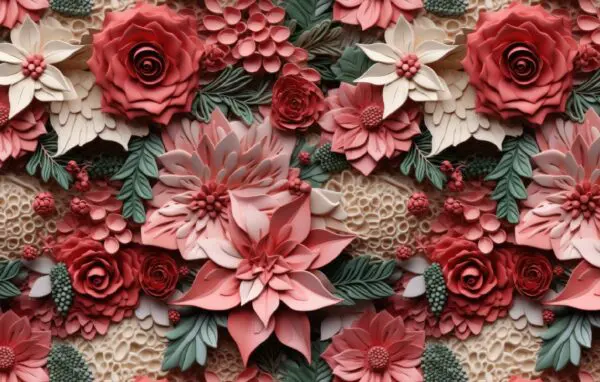 3D Christmas Flower 1 -12X12 Pattern