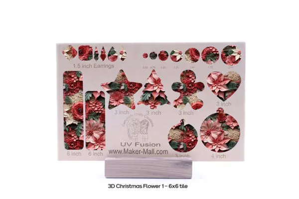 3D Christmas Flower 1 - 6X6 Cutout