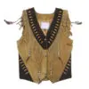 Western Fringed Suede Leather Vest