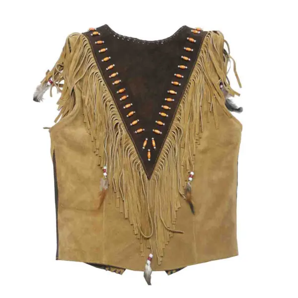 Vintage Fringe Western Suede Leather Vest