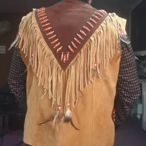 Vintage Fringe Western Suede Leather Vest