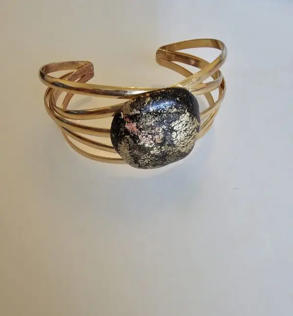 Sparkly Black Orb Bangle