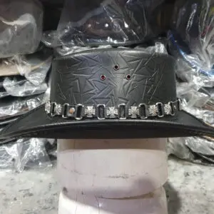 Bounty Hunter Black Leather Hat