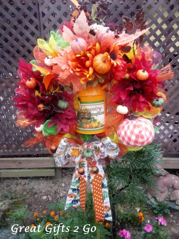 Fabulous Fall Wreath Country Pumpkins