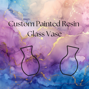 Custom Painted Resin Glass Vase