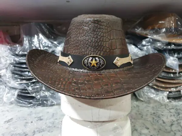 Crocodile Leather Iconic Cowboy Hat