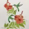 Print Of Hummingbirds And Hummingbird Vine