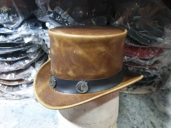 El Dorado Pocker Band Leather Top Hat