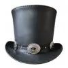 Guns N Roses Inspired Black Leather Top Hat