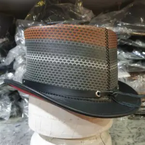 Iconic Bikers Black Leather Top Hat