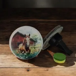 Gorgeous Horse by Red Barn Car Vent Clip