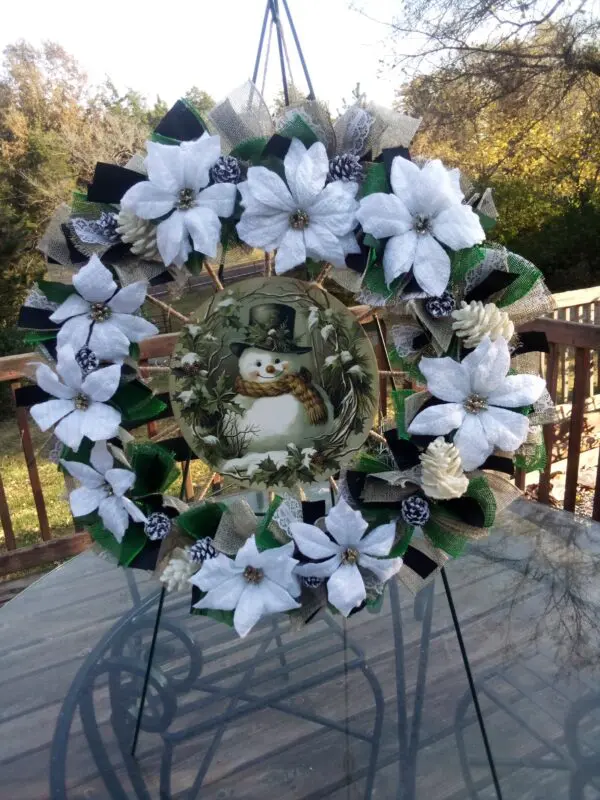 Rustic Snowman Christmas Wreath