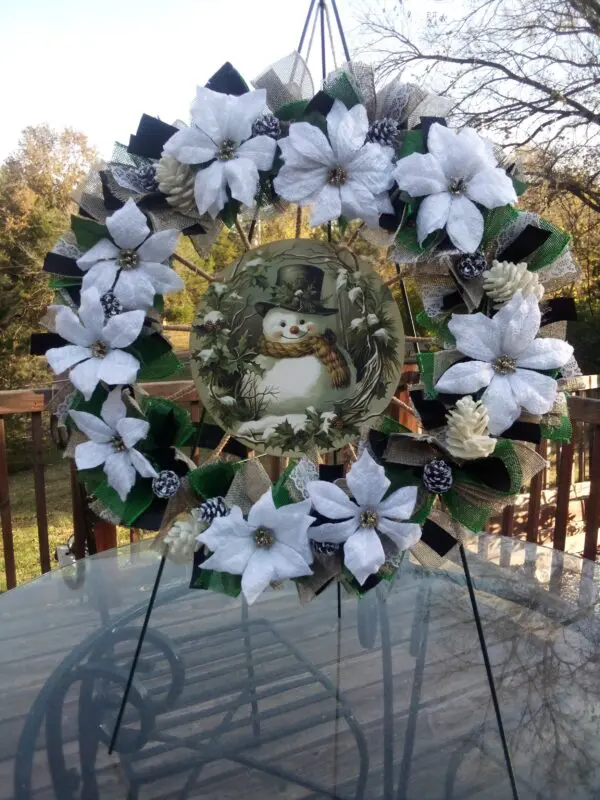 Rustic Snowman Christmas Wreath