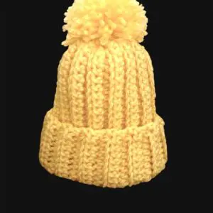 Yellow Crochet Newborn Baby Beanie