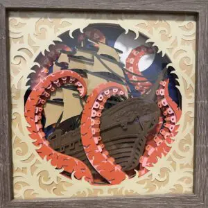 Beautiful Kraken Shadow Box