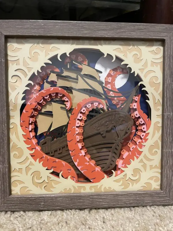 Beautiful Kraken Shadow Box