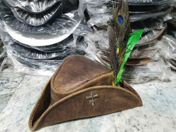 Lady Maria Inspired Brown Leather Hat