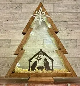 Wooden Decorated Christmas