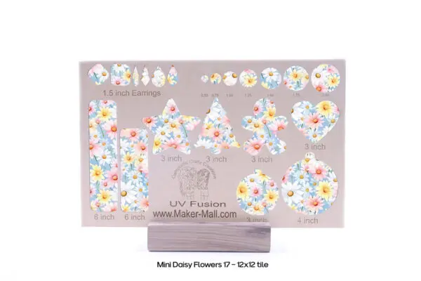 Mini Daisy Flowers 17 - 12X12 Pattern - 2