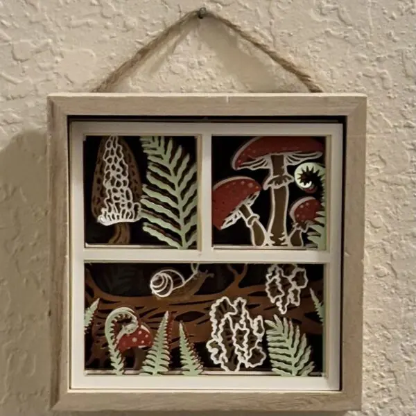 Fall Mushroom Shadowbox