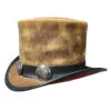 Native Indian Head Band Leather Top Hat