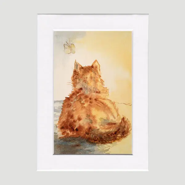 Spring Beckons Cat Animal Art Mini Print