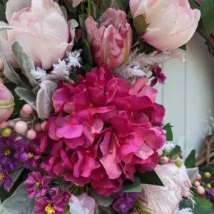 Enchanting Pink Garden Wreath