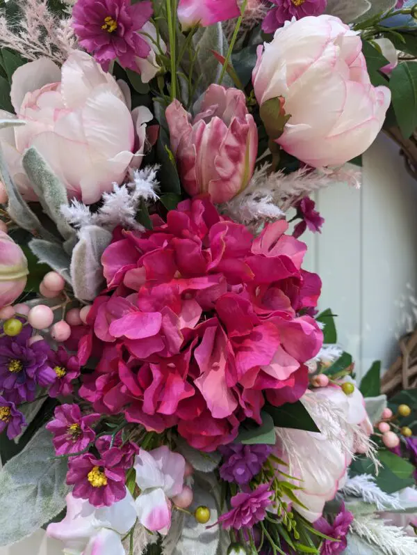 Enchanting Pink Garden Wreath