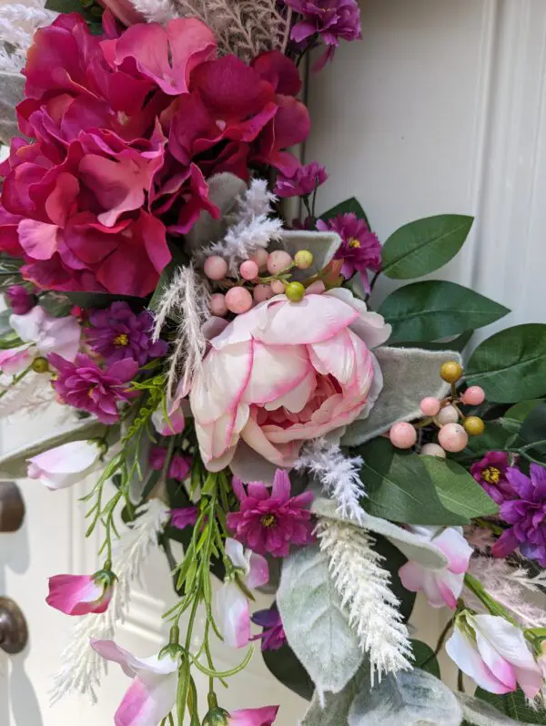 Enchanting Pink Garden Wreath