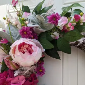 Enchanting Pink Garden Wreath