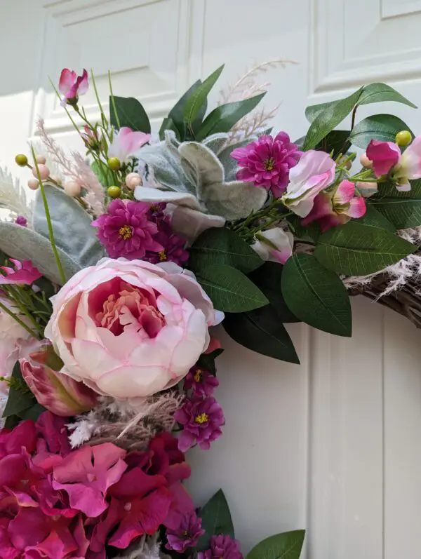 Enchanting Pink Garden Wreath