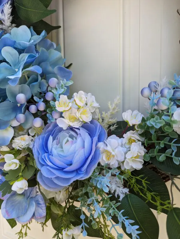 Blue Hydrangea Wreath 4