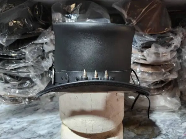 Peacekeeper Black Leather Top Hat