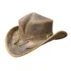 The Rambler Distressed Brown Leather Hat