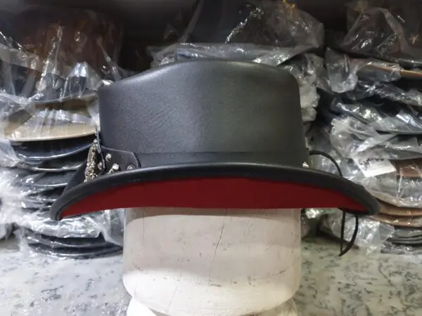 Pirate Black Leather Hat