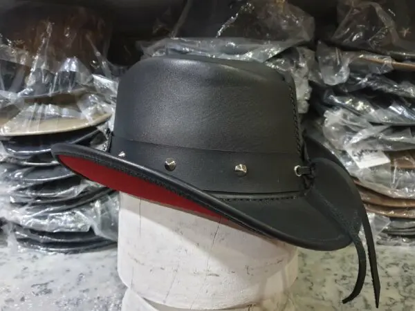 Pirate Black Leather Hat