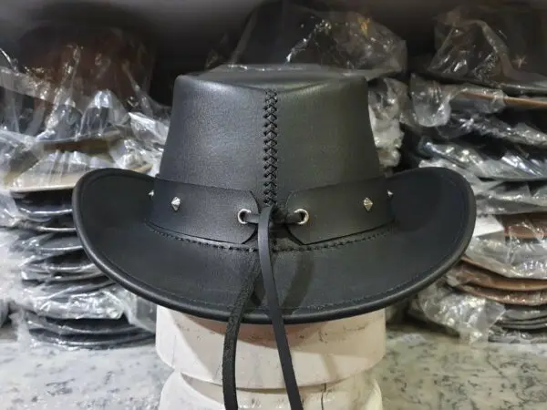 Pirate Black Leather Hat