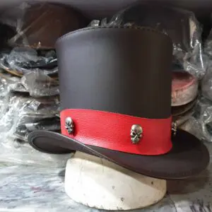 Ringmaster Brown Leather Top Hat